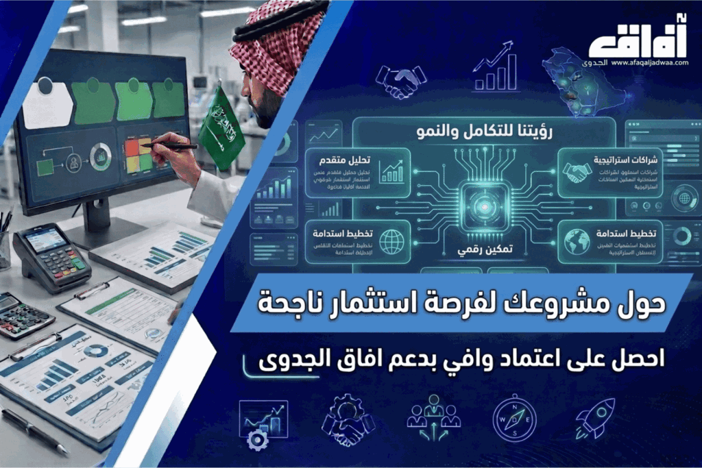 حوّل مشروعك لفُرصة استثمار ناجحة: احصل على اعتماد وافي بدعم آفاق الجدوى