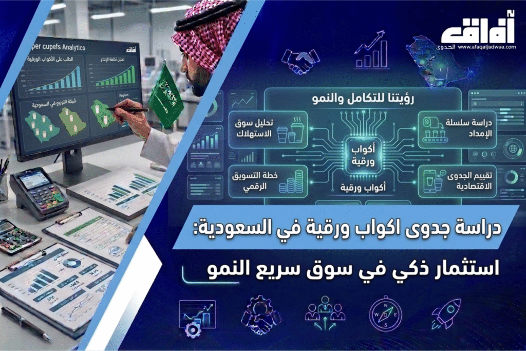 دراسة جدوى مشروع أكواب ورقية في السعودية: استثمار ذكي في سوق سريع النمو