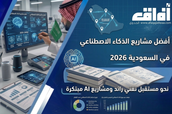 أفضل مشاريع الذكاء الاصطناعي في السعودية 2026: فرص استثمارية واعدة للنمو والربح