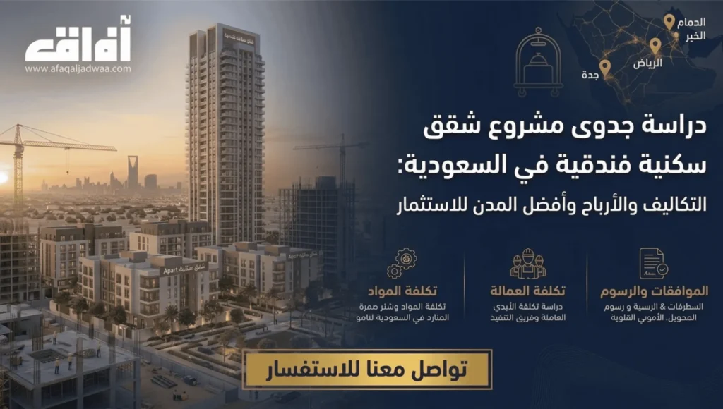 دراسة جدوى مشروع شقق سكنية فندقية في السعودية: التكاليف والأرباح وأفضل المدن للاستثمار