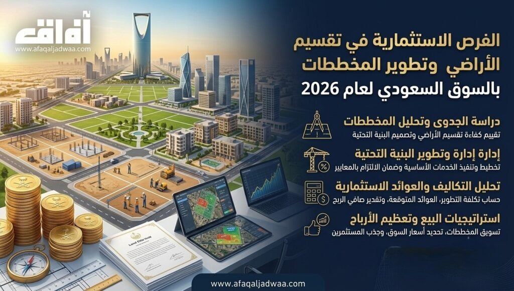 الفرص الاستثمارية في تقسيم الأراضي وتطوير المخططات بالسوق السعودي
